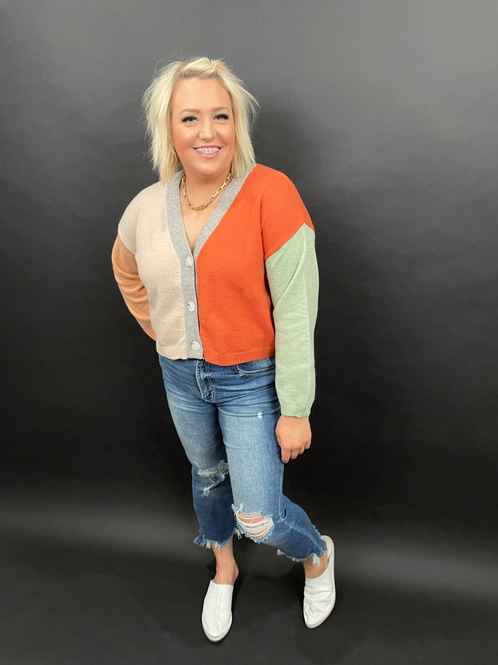 Kari Color Block Cardigan