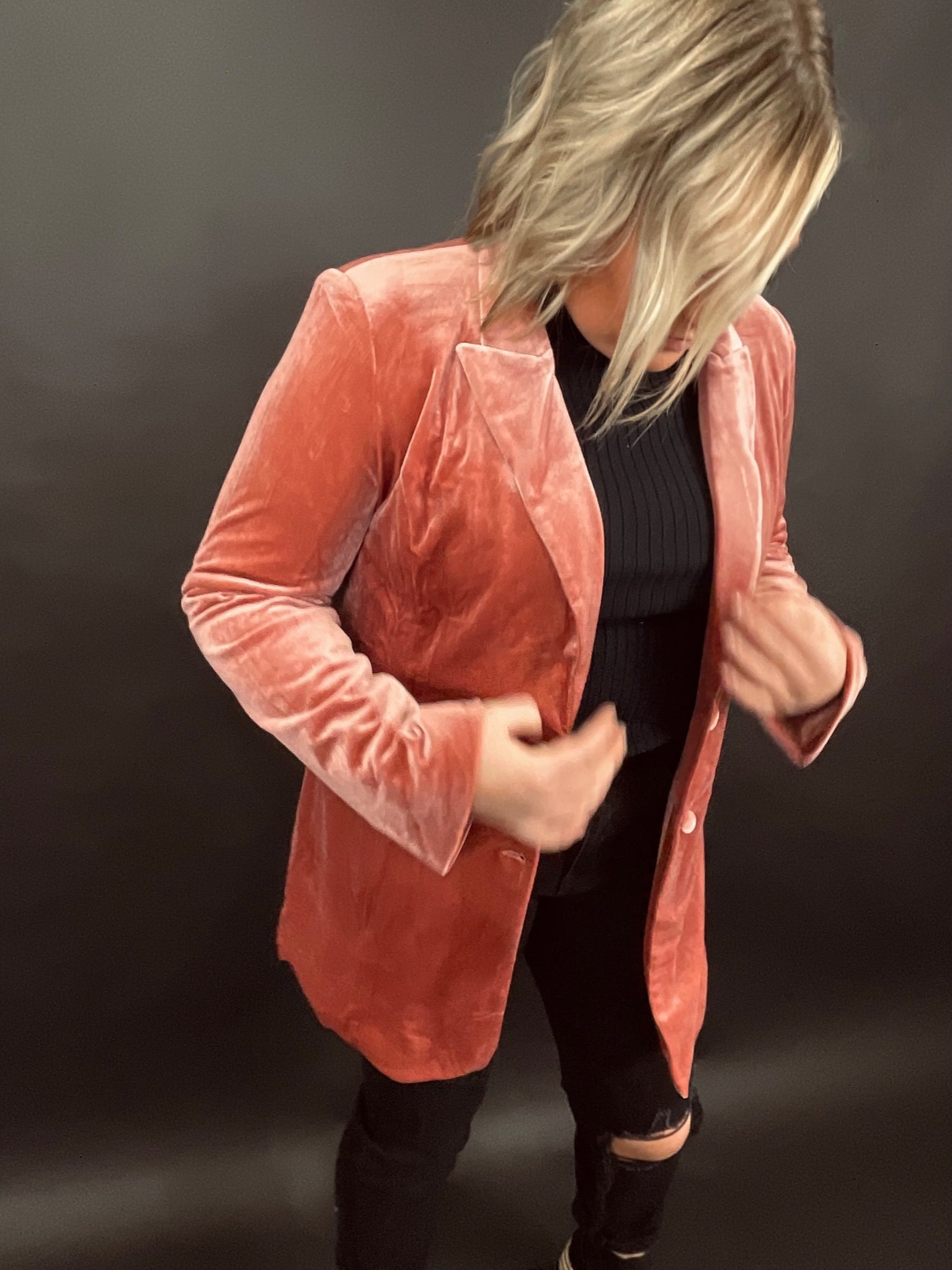 Crush on You Velvet Blazer